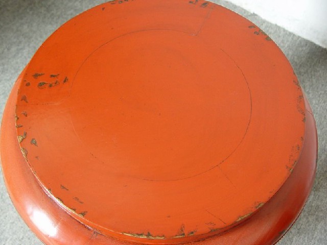 紅三足圓凳|stool