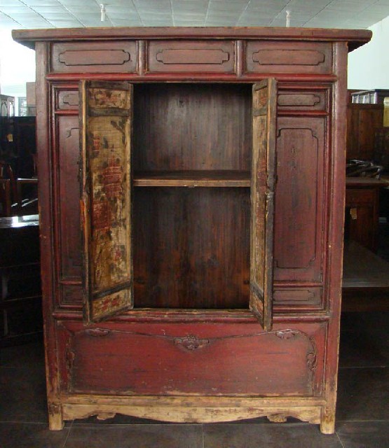 二門披灰描彩大柜工廠|multicolored big cabinet