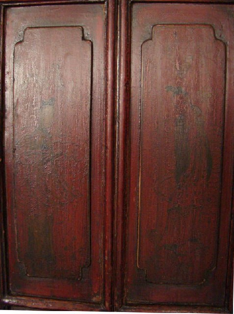 二門披灰描彩大柜工廠|multicolored big cabinet
