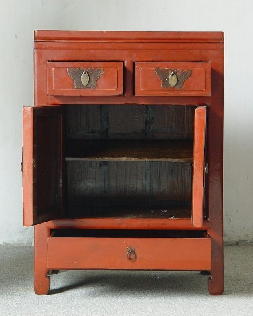 紅三抽二門柜|cabinet