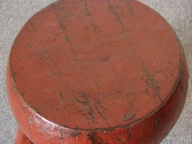 紅三足圓凳|stool