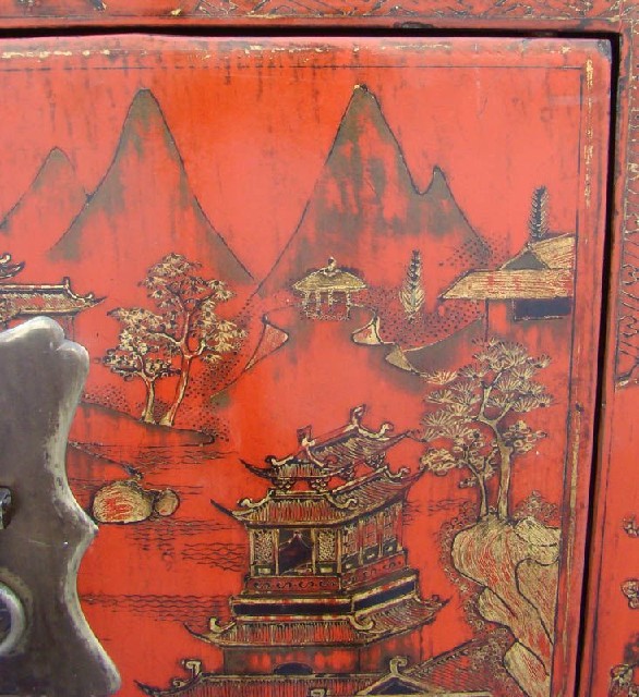 紅描金小柜工廠&gilt small cabinet