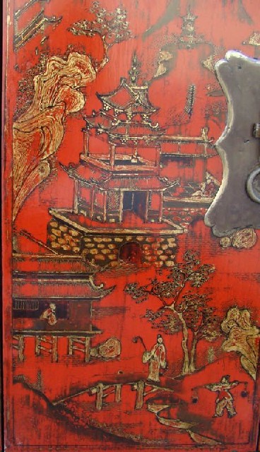 紅描金小柜工廠&gilt small cabinet