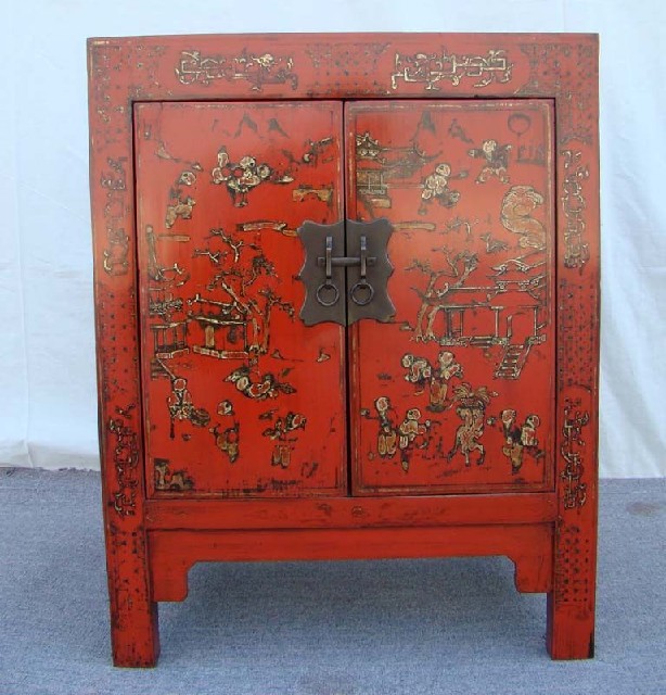 紅描金小柜工廠|Red &gilt small cabinet