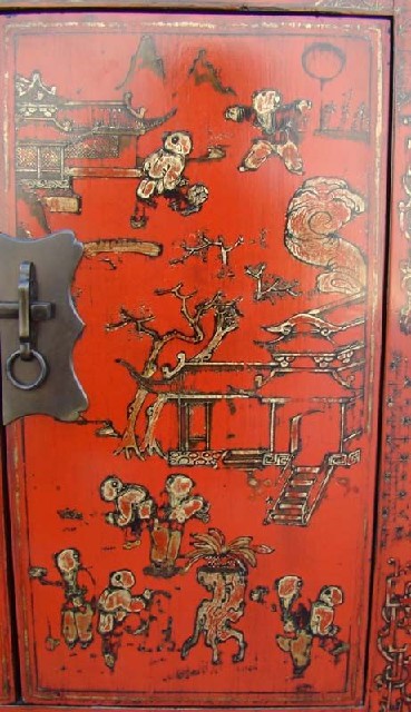 紅描金小柜工廠|Red &gilt small cabinet