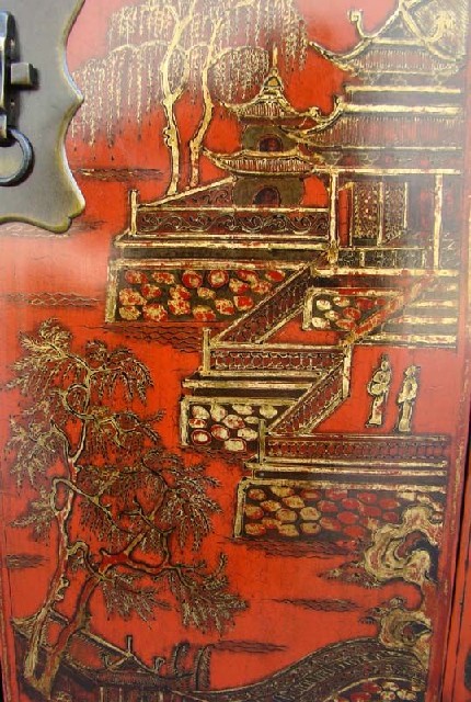 描金小柜工廠|Gold-painted/gilt small cabinet
