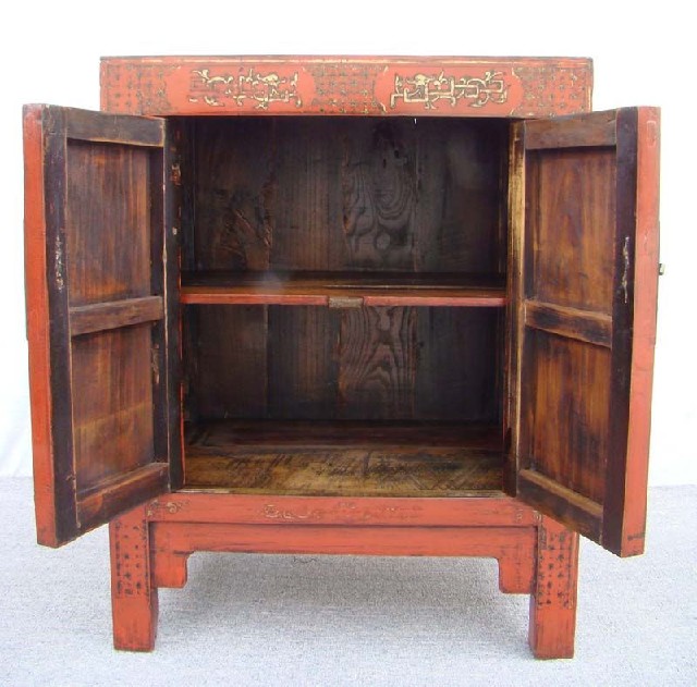 紅描金小柜|Red &gilt small cabinet