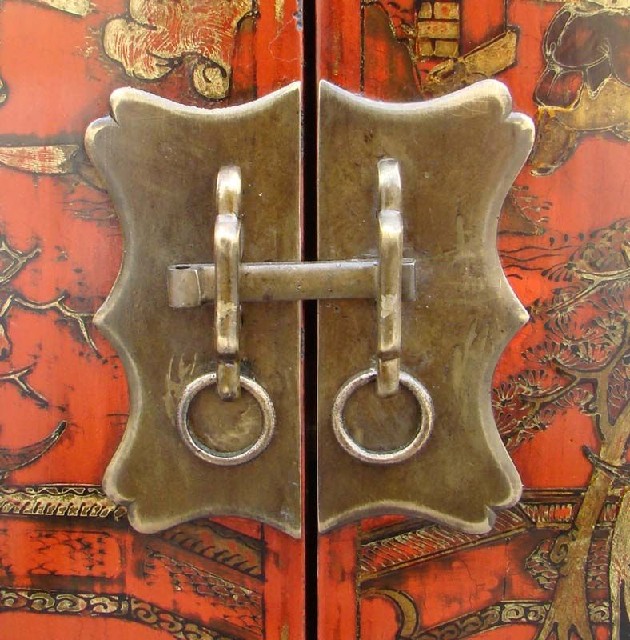 紅描金小柜|Red &gilt small cabinet