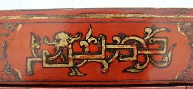 紅描金小柜|Red &gilt small cabinet