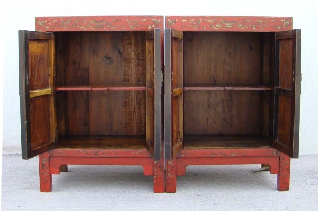 紅描金小柜|Red &gilt small cabinet