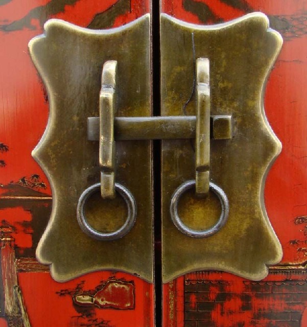 紅描金小柜|Red &gilt small cabinet