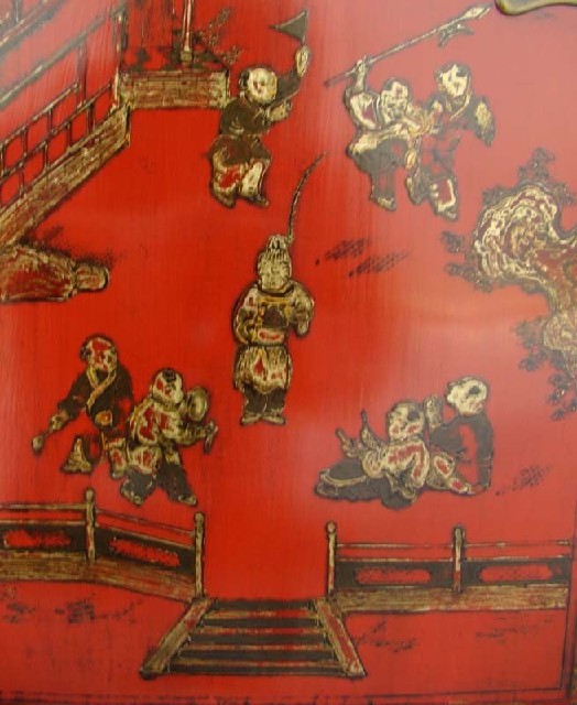 紅描金小柜|Red &gilt small cabinet
