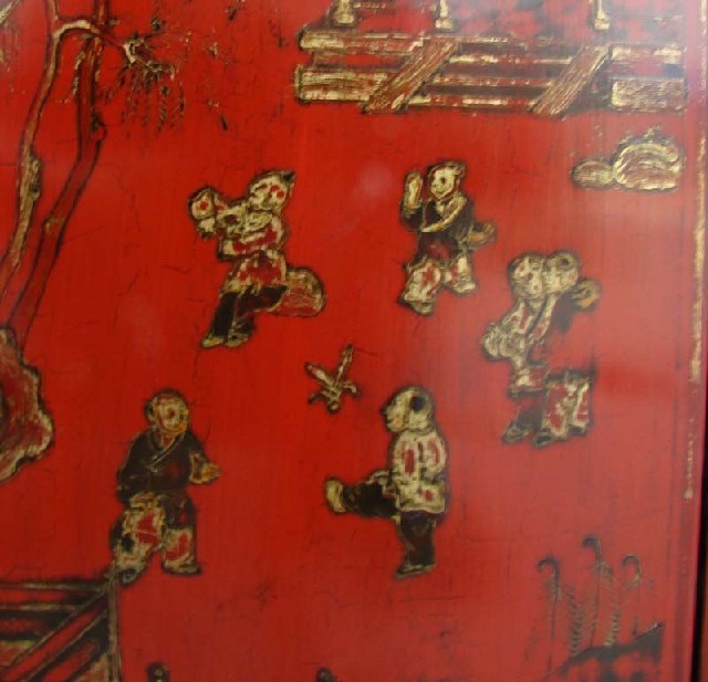 紅描金小柜|Red &gilt small cabinet