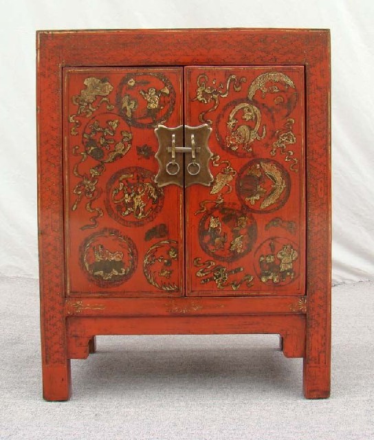 紅描金小柜工廠|Red &gilt small cabinet