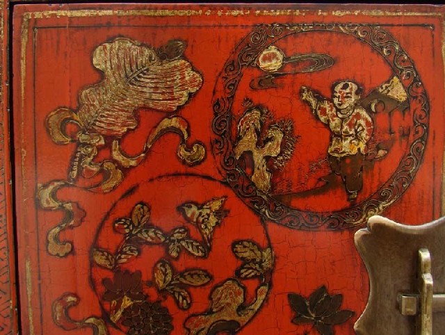 紅描金小柜工廠|Red &gilt small cabinet