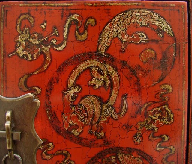 紅描金小柜工廠|Red &gilt small cabinet