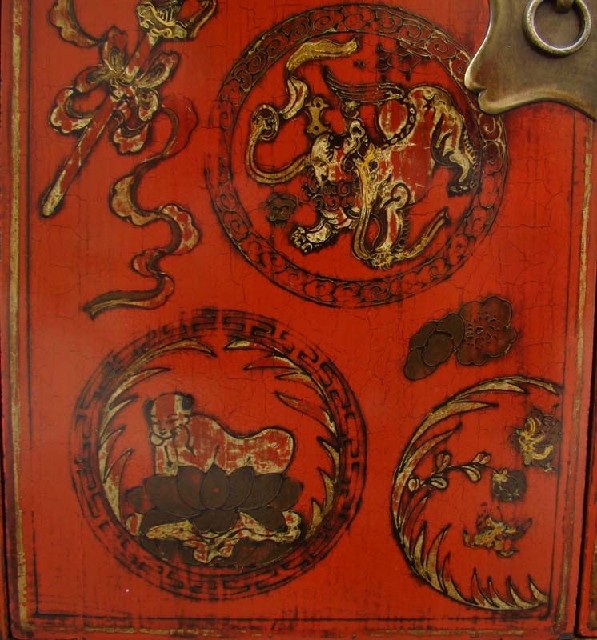 紅描金小柜工廠|Red &gilt small cabinet