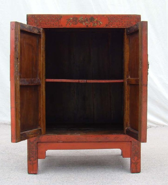 紅描金小柜|Red &gilt small cabinet