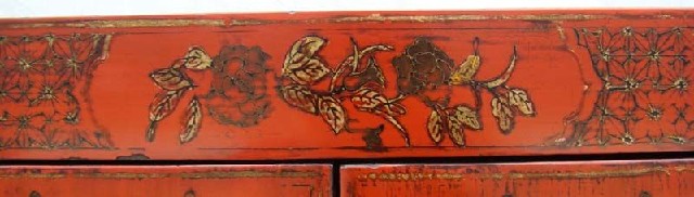 紅描金小柜|Red &gilt small cabinet
