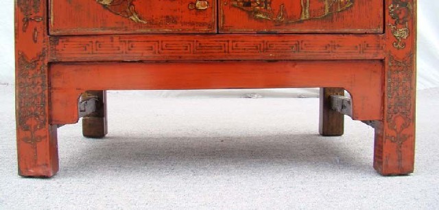 紅描金小柜|Red &gilt small cabinet