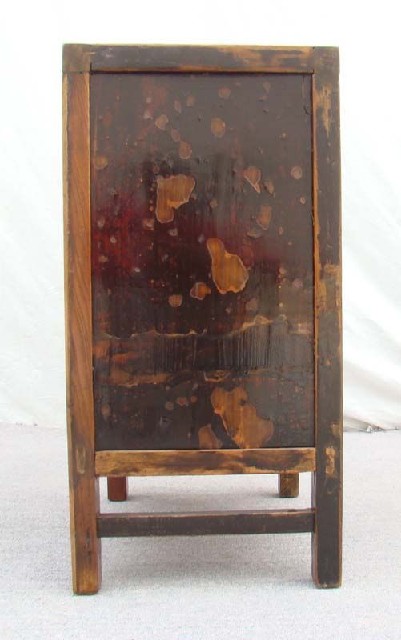 紅漆二門小柜|Red-lacquered small cabinet