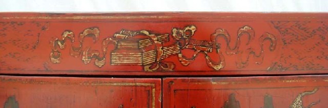 紅描金小柜|Red &gilt small cabinet
