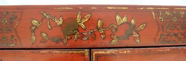 紅描金小柜|Red &gilt small cabinet