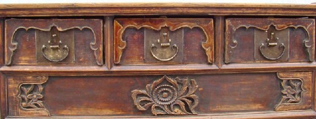 三抽翹頭桌|Coffer w/3 drawers