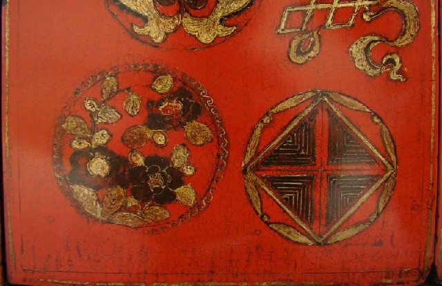 紅描金中柜|Red & gilt medium cabinet