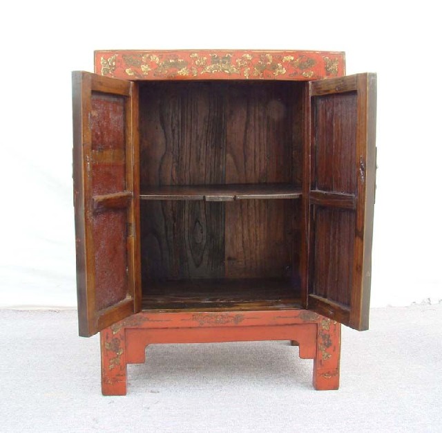 紅描金小柜|Red &gilt small cabinet