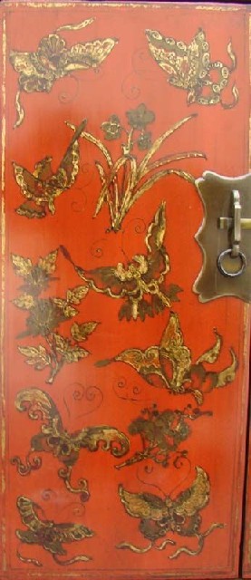 紅描金小柜|Red &gilt small cabinet
