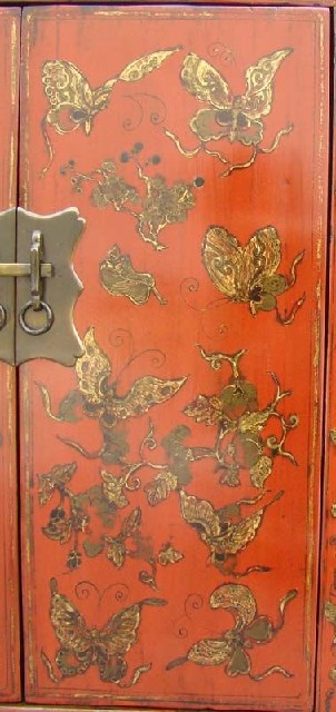 紅描金小柜|Red &gilt small cabinet