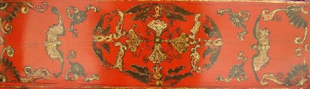 紅描金連二柜工廠|red depicting a color small siamese chest with two gates