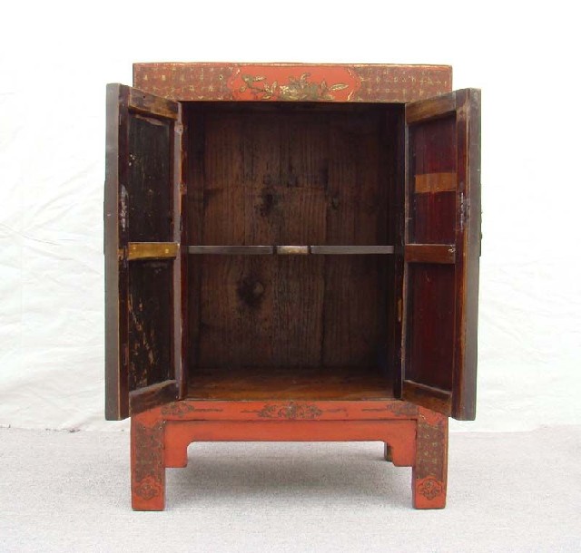 紅描金小柜|Red &gilt small cabinet