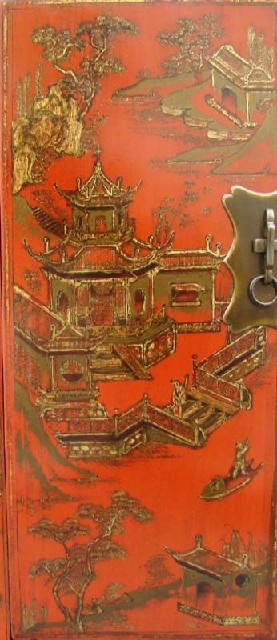紅描金小柜|Red &gilt small cabinet
