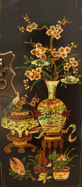 黑描彩小柜工廠|Black color depiction of the small chest