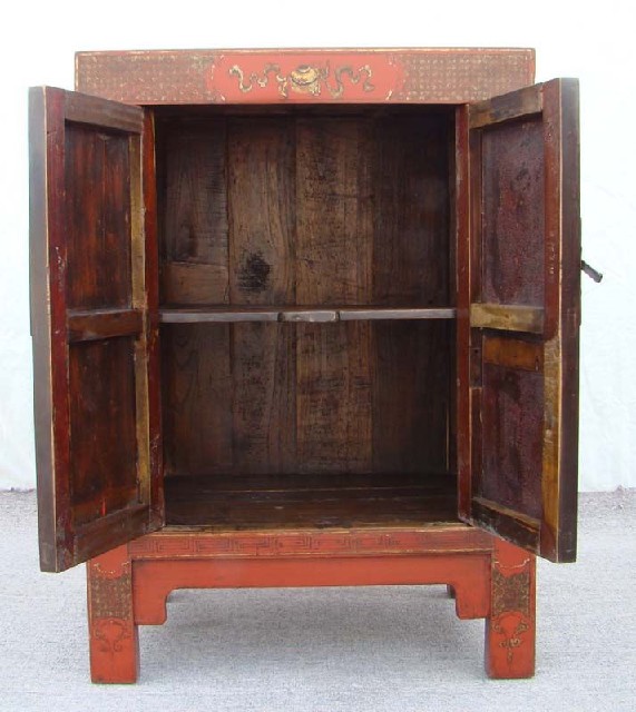 紅描金小柜|Red &gilt small cabinet