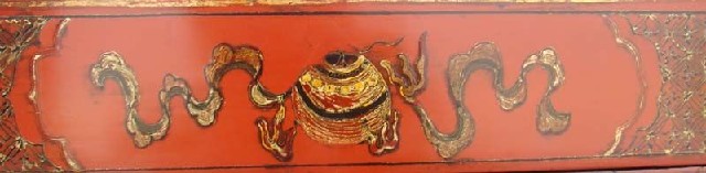紅描金小柜|Red &gilt small cabinet