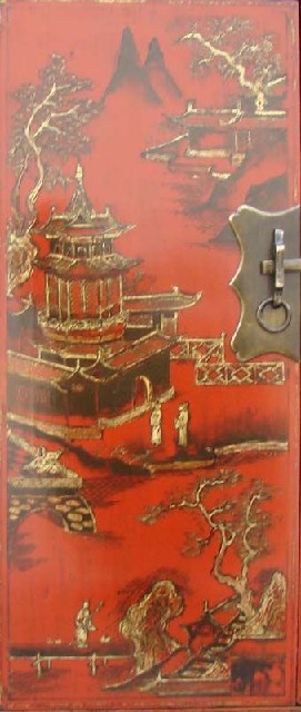 紅描金小柜|Red &gilt small cabinet