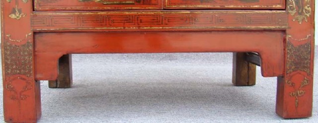 紅描金小柜|Red &gilt small cabinet