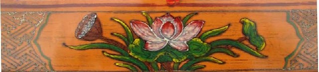 紅描彩小柜|red depicting a color chest
