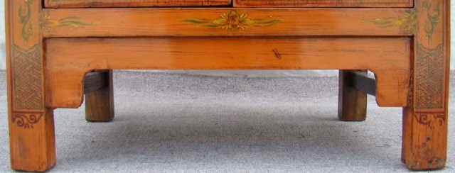 紅描彩小柜|red depicting a color chest