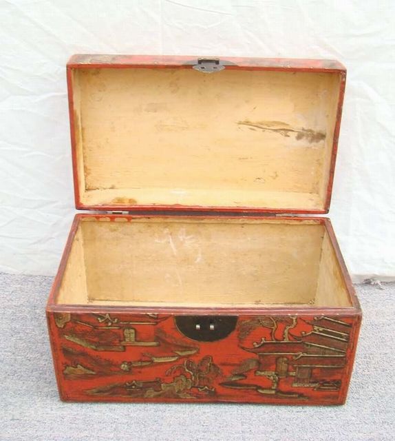紅描金盒|Red & gilt box