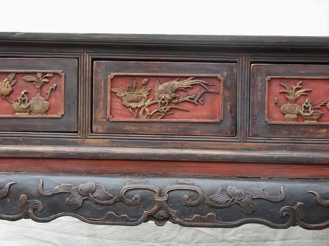 彎腿三抽供臺|Bending-legs altar w/ three drawers