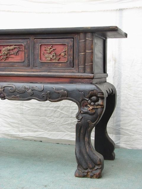 彎腿三抽供臺|Bending-legs altar w/ three drawers