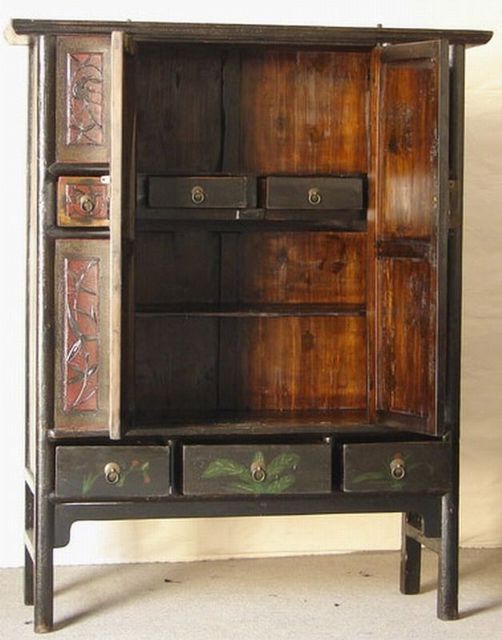 五彩雕花大柜工廠|Color-painted big cabinet