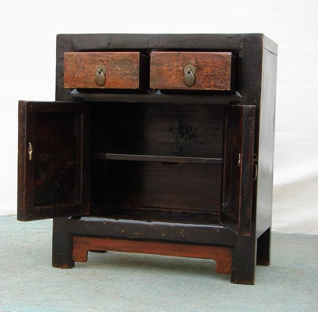 二抽二門描彩小柜|Color-painted small cabinet with two drawers and two doors