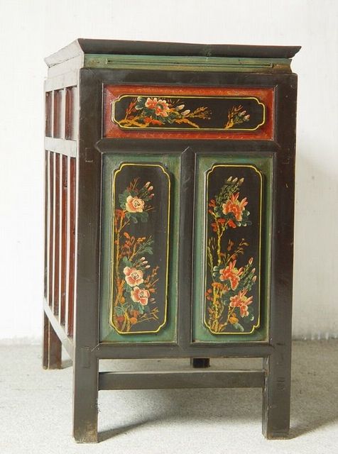 黑五彩三抽二門柜|cabinet