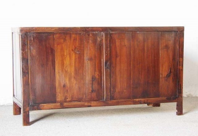 四抽四門描金柜|Red & gilt medium cabinet