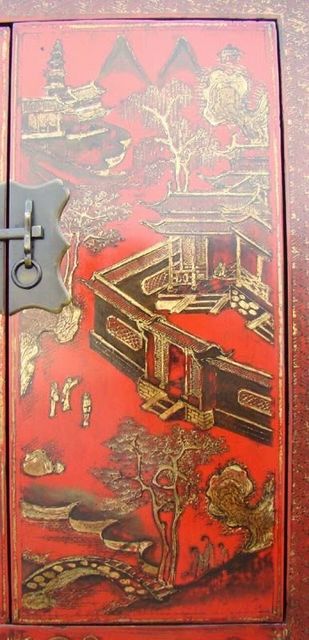 紅描金小柜工廠|Red &gilt small cabinet